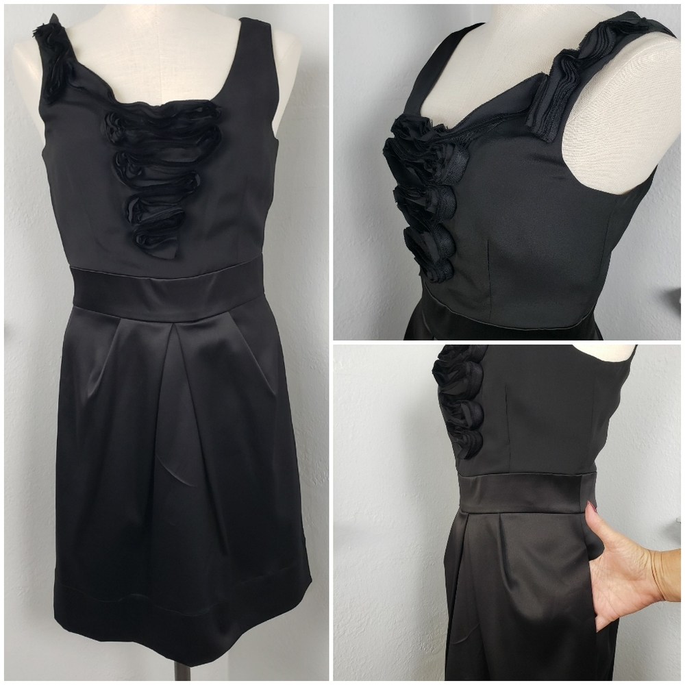 Max Cleo Black Satin w/ Roset details & Pockets - Normcore Vintage Luxury Diva 6